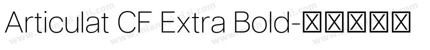 Articulat CF Extra Bold字体转换